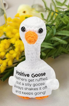 emotional support crochet - goose