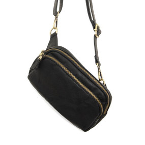 kylie double zip sling bag