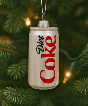 glass diet coke ornament