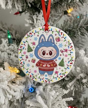 blue monster ornament