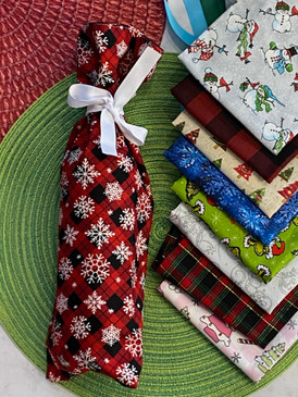 holiday wine bottle bags