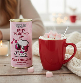 snoopy's valentine cocoa tin