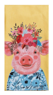 flowers everywhere animal towel