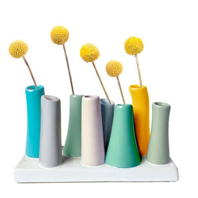pooley tube vases (set of 8)