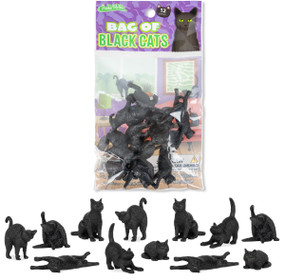 set of 12 black cats