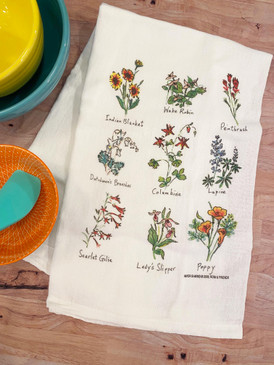 Flour Sack Towel Wildflowers