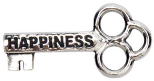 key to happiness trinket token charm pewter gift for mom girlfriend grandmother person that has everything graduation inspirational 