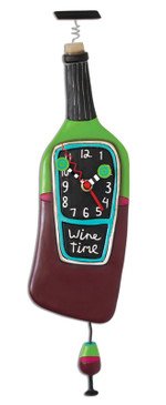 corked wine bottle pendulum clock great gift for wine lover mom friend red wine white wine michelle allen designs