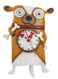 roofus brown white dog bone pendulum wall clock resin cute gift for dog lover owner michelle allen designs