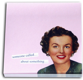 someone called about something pink funny humorous hilarious retro vintage art sticky notes post it pad cute gift for co worker home office