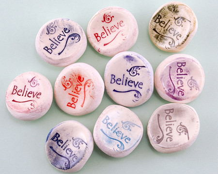 believe worry stone help how to break a habit pocket trinket gift person that has everything inspirational stocking stuffer motivational stress relief buster