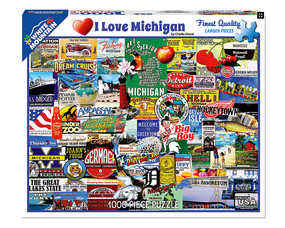 i love michigan detroit great lakes state puzzle unique gift michigan native michigander 