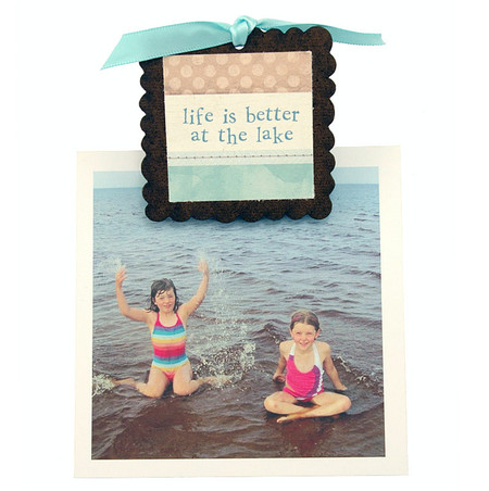life is better at the lake vacation pic photo clip fridge magnet whimsical quote saying sentiment magnetic inspirational