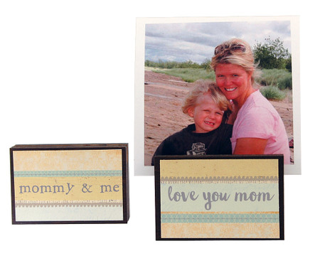 love you mom photo frame block whimsical gift reversible quote sentiment holds multiple photos mothers day mommy and me 