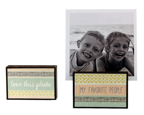 love this photo frame my favorite people block whimsical gift reversible quote sentiment holds multiple photos