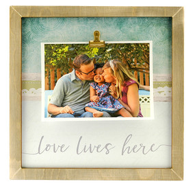 love lives here large clip frame valentines day anniversary wedding kids handmade  mom mothers day custom personalized family