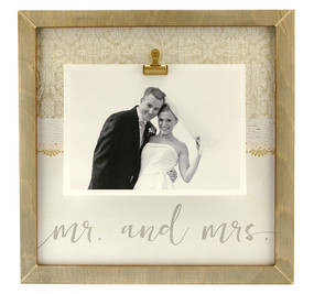 mr mrs rustic large clip frame wedding bridal shower handmade custom personalized instagram
