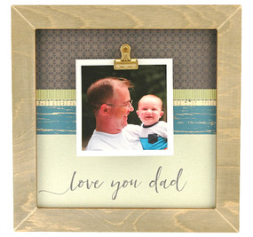 love you dad rustic clip frame whimsical fathers day gift handmade usa custom personalized 