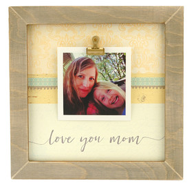 love you mom mother rustic clip frame whimsical mothers day gift handmade usa custom personalized 