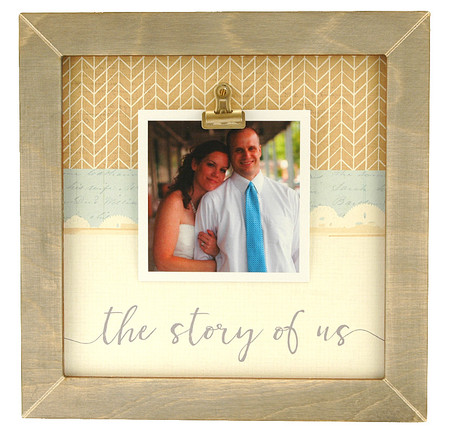 the story of us rustic clip frame whimsical valentines day gift handmade usa custom personalized family  wedding engagement boyfriend girlfriend husband wife couple instagram