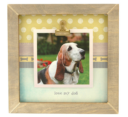 love my dog rustic clip frame whimsical  handmade usa custom personalized instagram photo pet
