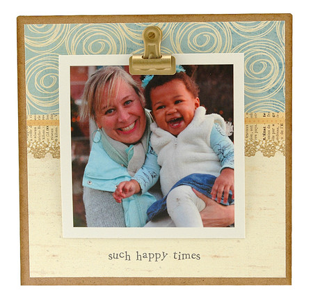 happy times  rustic clip frame whimsical mothers day gift handmade usa custom personalized baby kids little boy girl toddler instagram photo grandkids mothers fathers day