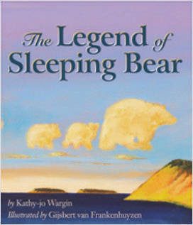 sleeping bear dunes, mythology, michigan, great lakes