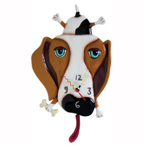 dog wall clock,allen designs, michelle allen, cute clocks, whimsical clock, gift for dog lover