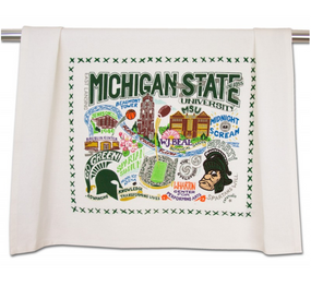 dish towel, michigan pride, msu, michigan state university