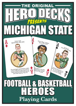 sports, playing cards, cards, hero deck, msu, michigan state, spartans, football, basketball