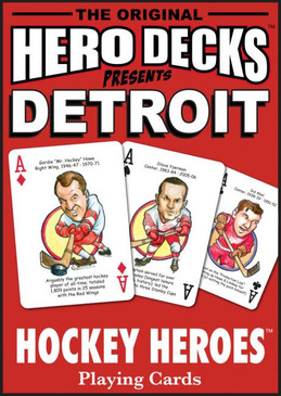 sports, playing cards, cards, hero deck, hockey, detroit red wings, michigan sports
