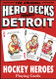 sports, playing cards, cards, hero deck, hockey, detroit red wings, michigan sports