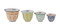 handmade, hand painted, stoneware, measuring cups, kitchen accessories