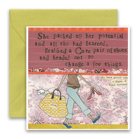 packed up her potential | inspirational card
