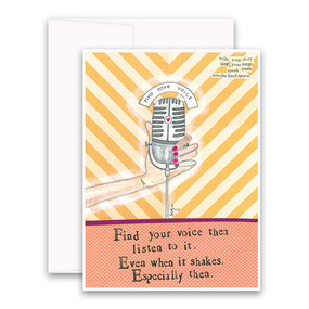 find your voice | inspirational card