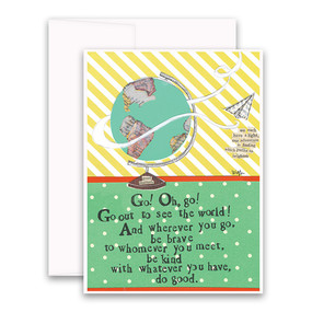 go out to see the world | inspirational card