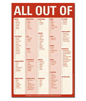all out of magnetic grocery list notepad for refrigerator fridge convenient great gift for person that has everything mom dad 