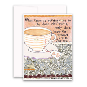 Send LoveEmbrace the magic of small moments with Curly Girl! Colorful collage art and hand-stamped wisdom make every piece a work of art that happens to be a super handy, post-perfect greeting card!“When there is nothing more to be done with words, only time, know that my heart is with your heart”Small words: “wishing you a great many gentle graces and a journey towards peace”A6 Card (4 1/2″ x 6 1/4″ )
Blank Inside
White envelope
Poly-Sleeved