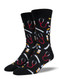 Give your feet a prescription of fun with these socks! Featuring a print of tablets, stethoscopes, prescription bottles, and syringes these socks are perfect for doctors, nurses, or hypochondriacs.   
Sock size 10-13 fits U.S. men’s shoe size 7-12.5
Fiber Content: 70% Cotton, 27% Nylon, 3% Spandex
