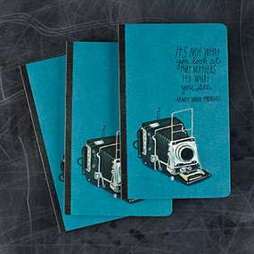 "It's not what yo look at that matters. It's what you see" - Henry David Thoreau.
The Write Now Journal line features beautiful design, modern typography, bold sentiments, striking artwork, and periodic typeset quotations—with plenty of lined pages to capture the day’s thoughts, musing, and prose. 
Softcover 
8”H X 5”W
128 lined pages 
Printed with soy ink on FSC®-certified paper 