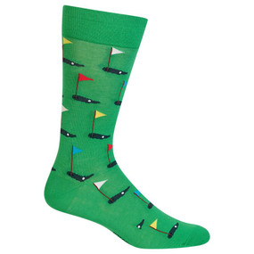 Get a hole in one when you gift these golfing socks to the golfer in your life! These men’s crew socks are perfect for a day shooting 18 out with your friends.
Hit a hole in one with these men's golf socks!
Fits men's shoe size 6-12.5
53% Cotton, 37% Nylon, 7% Polyester, 3% Spandex
Machine washes cold, inside out. Only non-chlorine bleach when needed. Tumble dry low. Do not iron.
One pair pack
Imported
