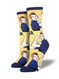 Are you a strong, independent and sock-loving woman, like Rosie the Riveter? Then these socks are for you! Representing the "We Can Do It" attitude, wear these socks to show that strength is beautiful!  
Sock size 9-11 fits U.S. women’s shoe size 5-10.5
Fiber Content: 63% Cotton, 34% Nylon, 3% Spandex