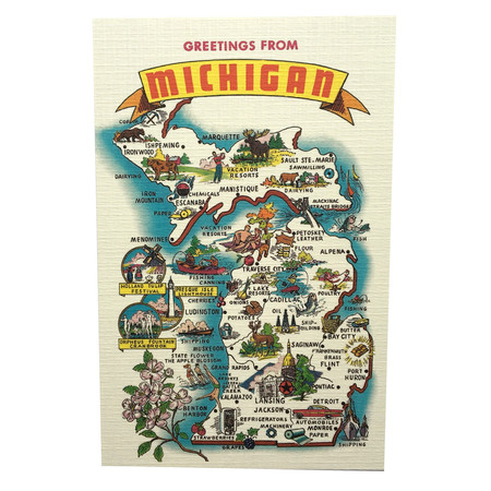A classy way to say hello to a friend, while sharing your Michigan pride. Produced by City Bird and Made in Michigan. 
Size: 5.5x3.5