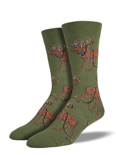 Brighten up your Christmas with these zany moose socks!