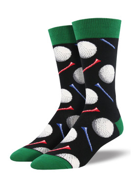 Are you looking for fun socks with a sporty flare? Tee It Up! Our golf socks are on par with the best sock game out there. Whether walking the green or lounging at the nineteenth hole, these sports socks will take you through the day in style.  
Sock size 10-13 fits U.S. men’s shoe size 7-12.5
Fiber Content: 70% Cotton, 27% Nylon, 3% Spandex