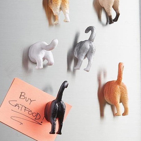 From the hand and mind of Steph Mantis comes these hilarious animal butt magnets. Plastic animal butts perfect for displaying everything. 
Set of 6. Sizes vary but approximately 1 to 2 inches. 