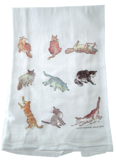 cat flour sack towel kitchen gift for cook baker mom mothers day grandma