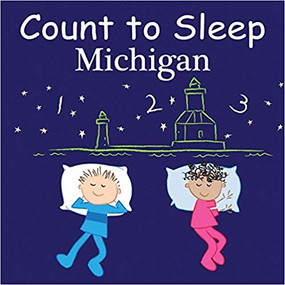Count to Sleep Michigan includes lighthouses, zoo animals, bridges, Mackinac Island ferryboats, cherry pickers, antique cars at The Henry Ford, and more. Come count the great state of Michigan. Young readers love counting the state's most celebrated sights and attractions. 
20 Pages
6” x 6” board book with rounded corners 