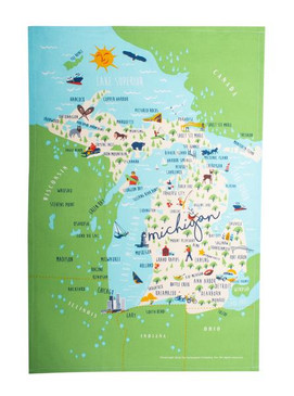 colorful michigan towel