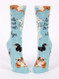 people i want to meet - dogs womens crew socks, front view